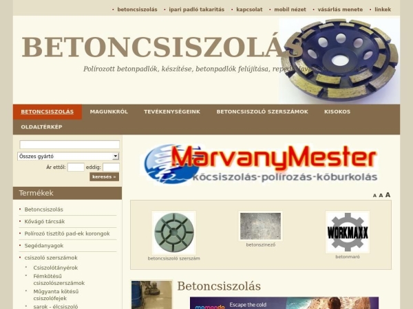 betoncsiszolo.hu